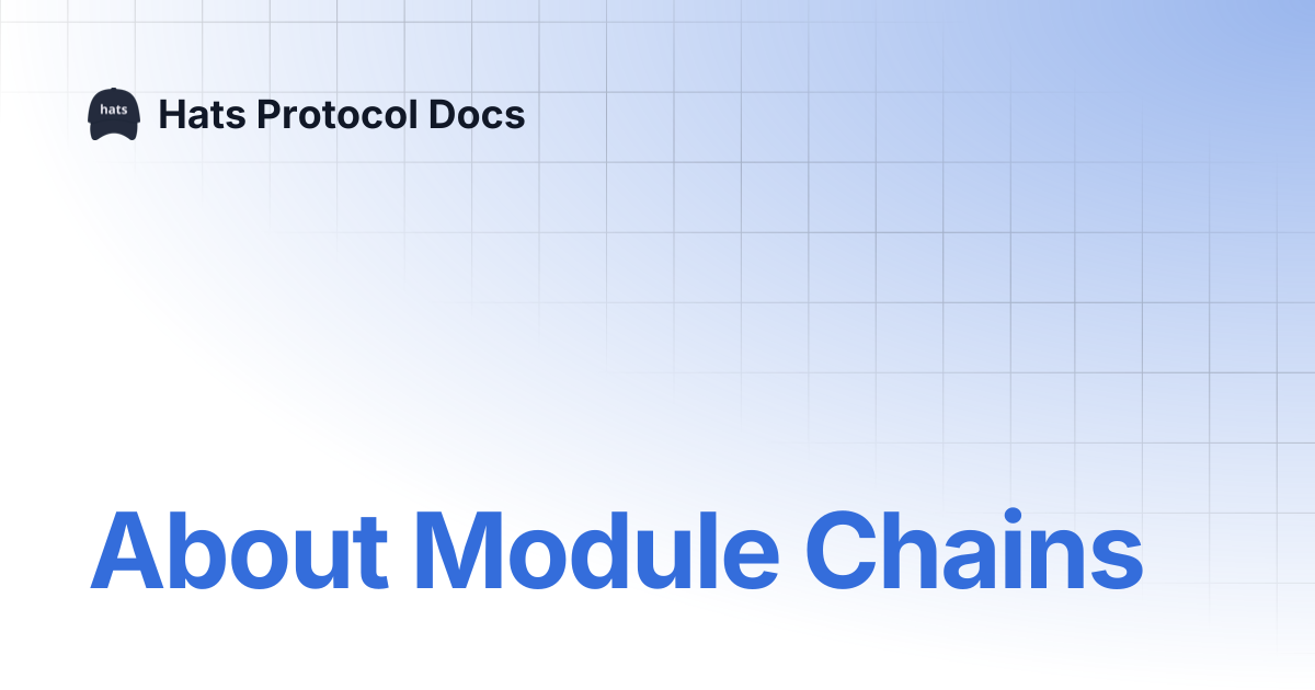 About Module Chains | Hats Protocol Docs